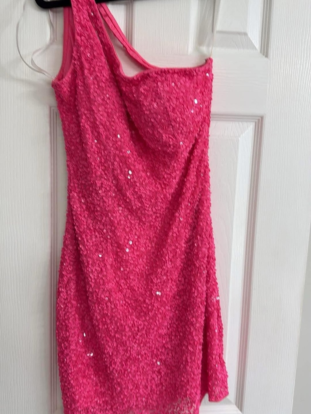 Primavera Couture Hot Pink Sequin Mini Dress